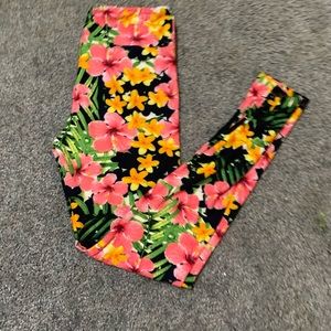 Flower patterned leggings
